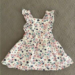 Ruffle butts floral sun suit / dress